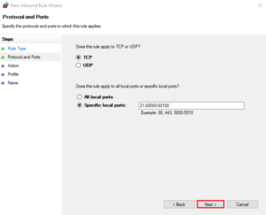 Inbound Device Create an Inbound port allow rule on Windows Firewall – Windows Server ...